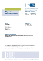 Bellenberger Planfüllziegel Thermopor PHLz - Zulassungsbescheid Z-17.1-843