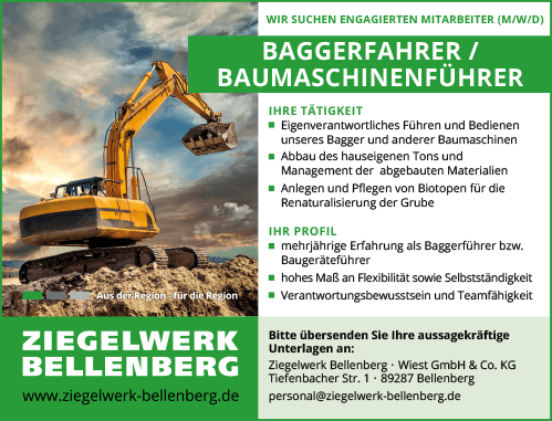 Stellenangebote Ziegelwerk Bellenberg
